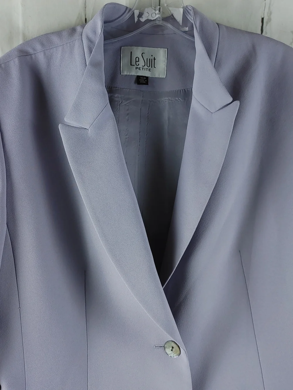 Le Suit Women's Lavender Two-Piece Blazer & Skirt Set